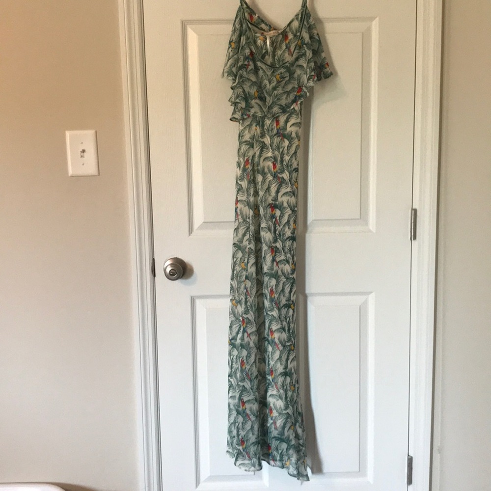 Tropical Parrot Maxi Dress